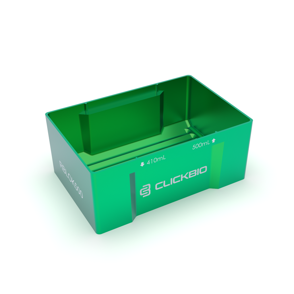 RBLOK500 low dead volume reservoir with 500mL capacity